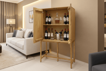 Ridge 2 Door Drinks Cabinet - 1500mm at Online8 Furniture Auckland NZ
