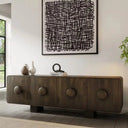 Riva 4 Door Sideboard - Premium Brown - 2200mm at Online8 Furniture Auckland NZ