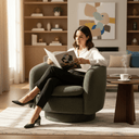 Roko Swivel Armchair – Olive at Online8 Furniture Auckland NZ