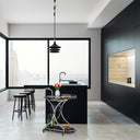 Rolling Bar Cart with Stemware Rack at Online8 Furniture Auckland NZ