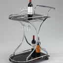 Rolling Bar Cart with Stemware Rack at Online8 Furniture Auckland NZ