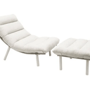 Roma Outdoor Footstool – Beige at Online8 Furniture Auckland NZ