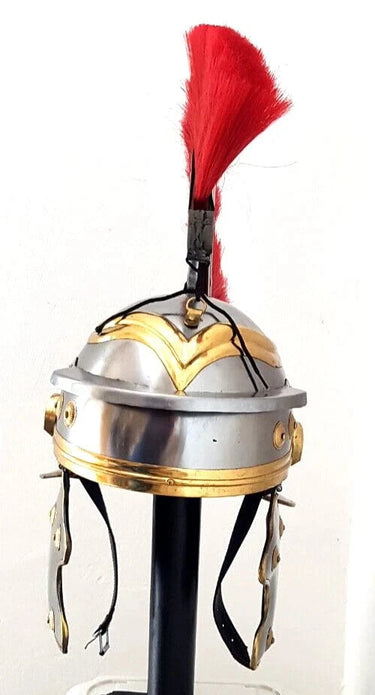 Roman Knight Helmet with Red Hair Plume at Online8 Furniture Auckland NZ