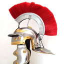 Roman Knight Helmet with Red Hair Plume at Online8 Furniture Auckland NZ
