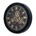 Roman Numeral Wall Clock with Gears at Online8 Furniture Auckland NZ