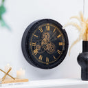Roman Numeral Wall Clock with Gears at Online8 Furniture Auckland NZ