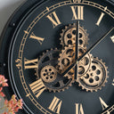 Roman Numeral Wall Clock with Gears at Online8 Furniture Auckland NZ