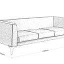 Romano 3 Seater Sofa - Commercial Grade at Online8 Furniture Auckland NZ