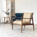 Romano Lather Armchair - Mid Century Modren at Online8 Furniture Auckland NZ