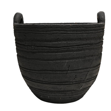 Rona 2 Handle Planter - Coal Black at Online8 Furniture Auckland NZ