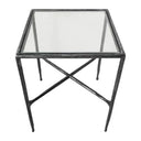Rosta Side Table - Black/Silver at Online8 Furniture Auckland NZ