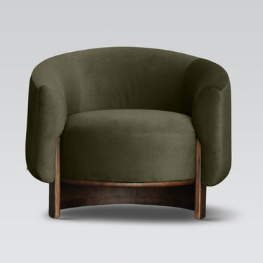 Rotterdam Club Chair – Olive Mohair at Online8 Furniture Auckland NZ