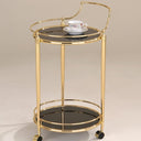Dominique Round 2 Tier Bar Cart | Drinks Trolley at Online8 Furniture Auckland NZ