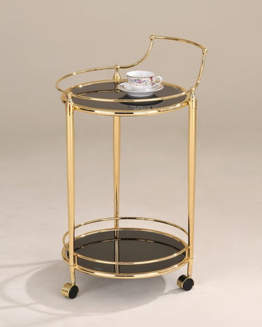 Dominique Round 2 Tier Bar Cart | Drinks Trolley at Online8 Furniture Auckland NZ