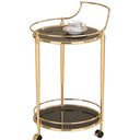 Dominique Round 2 Tier Bar Cart | Drinks Trolley at Online8 Furniture Auckland NZ