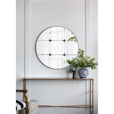 Round Antique Look Wall Mirror at Online8 Furniture Auckland NZ