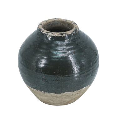 Round Vase Dark Green at Online8 Furniture Auckland NZ
