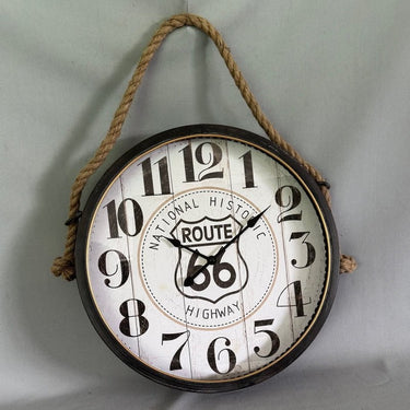 Route 66 Hanging Clock - 40Cm at Online8 Furniture Auckland NZ