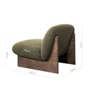Roux Lounge Chair - Olive at Online8 Furniture Auckland NZ