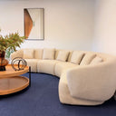 Rovena Curved 4 Seater Sectional, 458 x 99 x 79cm with a 44.5cm seat height