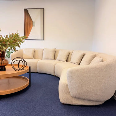 Rovena Curved 4 Seater Sectional, 458 x 99 x 79cm with a 44.5cm seat height