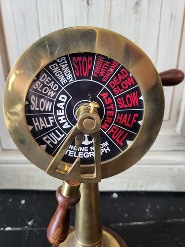 Royal Ship Engine Telegraph - Vintage Brass at Online8 Furniture Auckland NZ