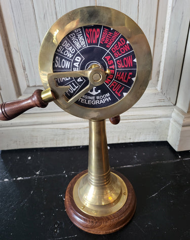 Royal Ship Engine Telegraph - Vintage Brass at Online8 Furniture Auckland NZ