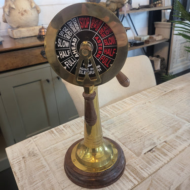 Royal Ship Engine Telegraph - Vintage Brass at Online8 Furniture Auckland NZ