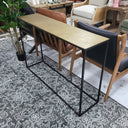Rumba Console Table - Antique Brass 118cm at Online8 Furniture Auckland NZ