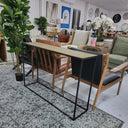 Rumba Console Table - Antique Brass 118cm at Online8 Furniture Auckland NZ