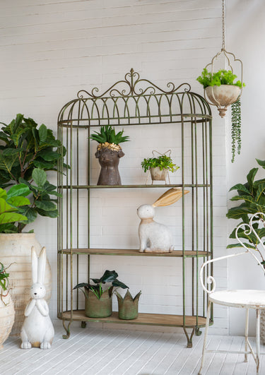 Rustic Metal Large Shelf Unit - 2030mm at Online8 Furniture Auckland NZ