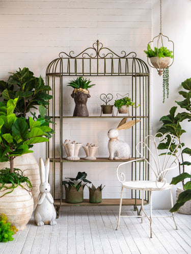 Rustic Metal Large Shelf Unit - 2030mm at Online8 Furniture Auckland NZ