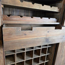 Rustic Reclaimed Pine Bar & Wine Unit with Sliding Doors at Online8 Furniture Auckland NZ