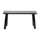 Rustico Reclaimed Teak Bench Medium - Black at Online8 Furniture Auckland NZ