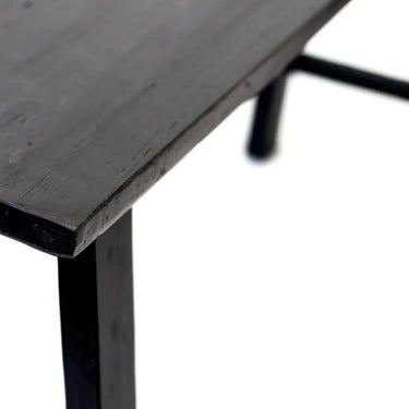 Rustico Reclaimed Teak Bench Medium - Black at Online8 Furniture Auckland NZ