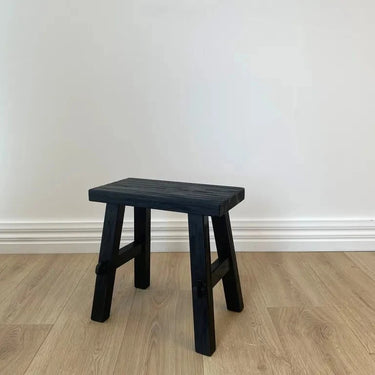 Rustico Reclaimed Teak Side Table - Black at Online8 Furniture Auckland NZ