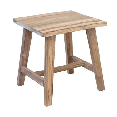 Rustico Reclaimed Teak Side Table - Natural at Online8 Furniture Auckland NZ