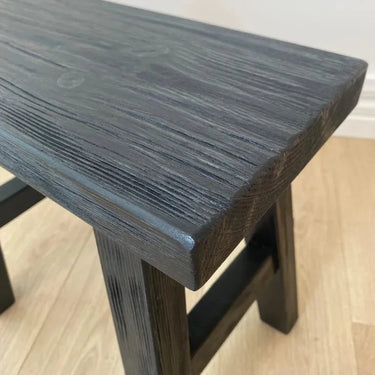 Rustico Reclaimed Wood Long Bench - Black at Online8 Furniture Auckland NZ