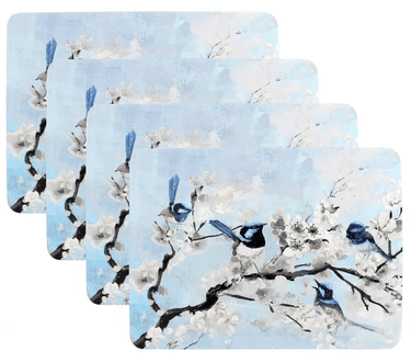 S/4 Fairywren Branch Placemats 30x40cm at Online8 Furniture Auckland NZ