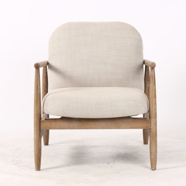 Sable Armchair | Linen Look & Light Oak at Online8 Furniture Auckland NZ