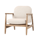 Sable Armchair | Linen Look & Light Oak at Online8 Furniture Auckland NZ