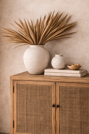 Santorini Elm Sideboard with 4 Rattan Doors at Online8 Furniture Auckland NZ