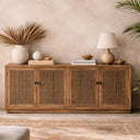 Santorini Elm Sideboard with 4 Rattan Doors at Online8 Furniture Auckland NZ