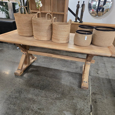 Sao Paulo Recycled Elm Dining Table 2000mm at Online8 Furniture Auckland NZ