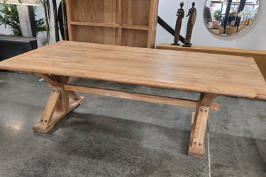 Sao Paulo Recycled Elm Dining Table 2000mm at Online8 Furniture Auckland NZ