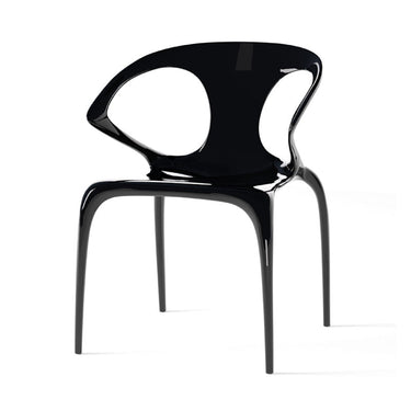 Saturn Transparent Chair - Black at Online8 Furniture Auckland NZ