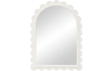 Scallop Arch Mirror - White at Online8 Furniture Auckland NZ