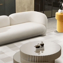 Seattle 3 Seat Boucle Sofa - White at Online8 Furniture Auckland NZ