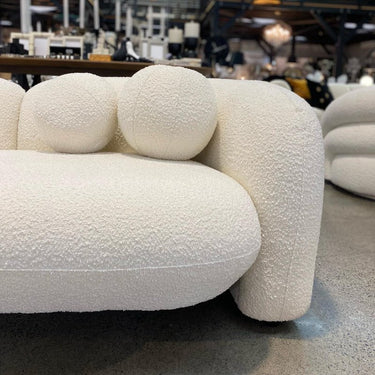 Seattle 3 Seat Boucle Sofa - White at Online8 Furniture Auckland NZ