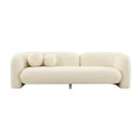 Seattle 3 Seat Boucle Sofa - White at Online8 Furniture Auckland NZ